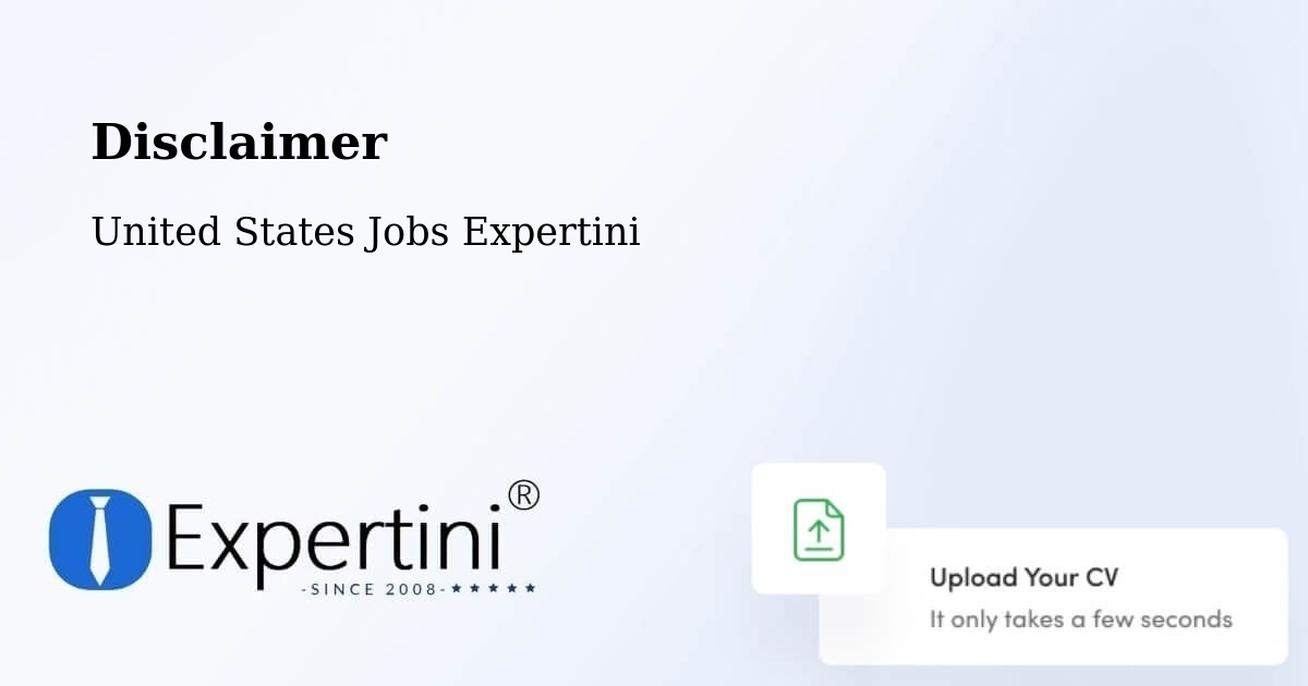 Disclaimer – Edgewood - United States Jobs Expertini